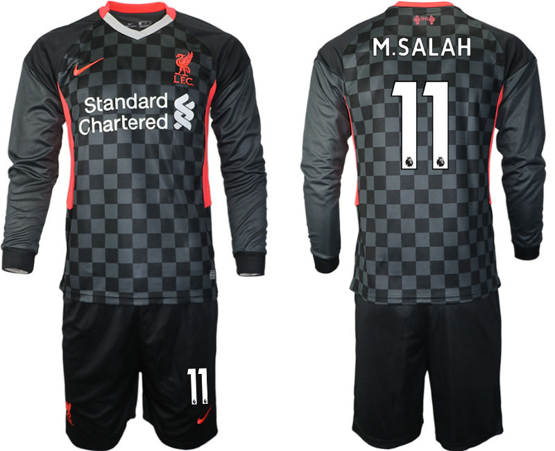 Men 2021 Liverpool away long sleeves 11 soccer jerseys
